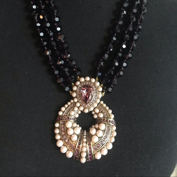 Heidi Daus Crystal Beaded Drop Necklace, NIB​ - Picture 3 of 13